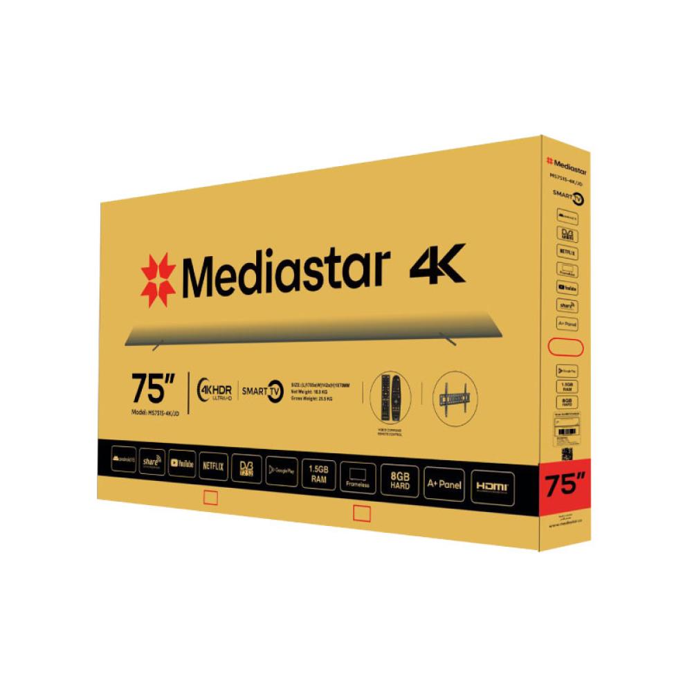 MEDIASTAR TV 4K 75 inch | شاشة ميديا ستار 75 